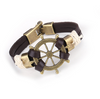 Wholesale Cuff braided Wrap Bracelet & Bangles Men Jewelry Pirate Genuine Leather Anchor Bracelets Vintage Men's Jewelry