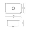 DAX-KA-3018 / DAX SINGLE BOWL UNDERMOUNT KITCHEN SINK, 18 GAUGE STAINLESS STEEL, BRUSHED FINISH DAX-KA-3018 / DAX SINGLE BOWL UNDERMOUNT KITCHEN SINK, 18 GAUGE STAINLESS STEEL, BRUSHED FINISH