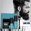 4 Pcs/set Beard Growth Kit Barbe Hair Growth Enhancer Set Beard Nourishing Growth Essential Oil Facial Beard Care Kit with Comb