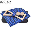 Linbaiway Man Fashion Wooden Bowtie Handkerchief Cufflinks Set for Mens Corbatas Gravata Pocket Towel Cravat Wood Bowtie for Men