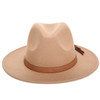 Classical Wide Brim Hat with Brown Leather Belt