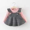'Camille' Long Sleeve Plaid Dress