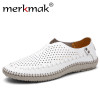 Merkmak Brand Summer Causal Shoes Men Loafers Genuine Leather Moccasins Men Driving Shoes High Quality Flats For Man size 39-46