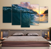 Limited Edition 5 Piece Surfing Wave Canvas