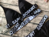 Letter Bandage Bikini Set Padded Swimsuit