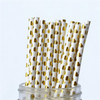 25pcs Metallic Paper Straws