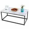 Modern Rectangular Cocktail Coffee Table Metal Frame