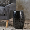 Indoor Lace Cut Iron Accent Table