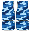 Blue Camo Front And Back Car Mats (Set Of 4)