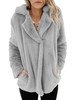 Lapel Collar  Plain Basic Coat
