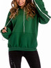 Solid Patchwork Plain Casual Hoodies