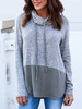 Cowl Neck Plain Casual Sweater