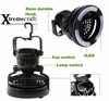 2 In 1 Portable LED Camping Lantern With 18 LED Flashlight Ceiling Fan For Tent, Outdoor, Hiking, Fishing, Outages and Emergencies.