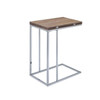 Vogue Side Table, Weathered Oak & Chrome