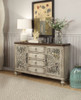 Vermont Console Table 2 Doors and 4 Drawers, Antique White Vermont Console Table 2 Doors and 4 Drawers, Antique White