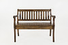 Slat Pattern Wooden Bench with Hidden Storage Space, Oak Brown