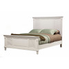 Pine Wood California King Size Shutter Panel Bed in White