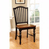 Mayville Cottage Side Chair, Black & Antique Oak Finsh, Set Of 2