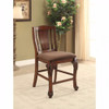 Johannesburg Traditional Counter Height Chair, Brown Cherry, Set Of 2