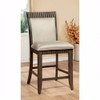 Forbes II Contemporary Counter Height Chair Gray Finish, Set Of 2