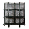 Foldable Bamboo Screen, Black