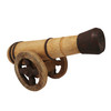 Decorative Wooden Canon Statue, Brown and Beige Decorative Wooden Canon Statue, Brown and Beige