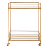 Mirrored Gold Bar Cart Gold