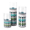 Retro Md Candle Holder Green & Teal