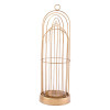Birdcage Candle Holder Lg Gold