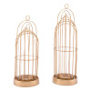 Birdcage Candle Holder Lg Gold