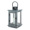 DISTRESSED GRAY LANTERN WITH LED CANDLE DISTRESSED GRAY LANTERN WITH LED CANDLE