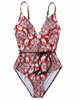 Spaghetti-Neck One-Piece Swimwear