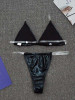 Solid Color Light Skin Triangles Split Bikini Swimsuit Solid Color Light Skin Triangles Split Bikini Swimsuit