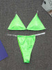 Solid Color Light Skin Triangles Split Bikini Swimsuit Solid Color Light Skin Triangles Split Bikini Swimsuit