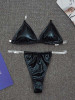 Solid Color Light Skin Triangles Split Bikini Swimsuit Solid Color Light Skin Triangles Split Bikini Swimsuit