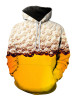 Casual 3D Printed Couple Pockets Pullover Hoodie