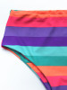 Strapless Stripe Bikini Swimsuit