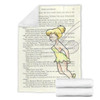 Tinkerbell Book Page Premium Blanket
