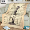 Grim Grinning Ghost Music Lyric 3 Premium Blanket