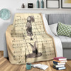 Grim Grinning Ghost Music Lyric 3 Premium Blanket