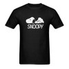 Snoopy Black Black Heavy Cotton T-Shirt for Men