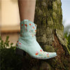 Women Boots Luxury Embroidery Winter Boots