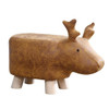 Animal Shaped Storage Ottoman Padded Cushion Ride-on Footrest Stool Rest Seat