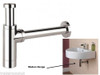 LUXURY CHROME BRASS ROUND BOTTLE TRAP TAP WASTE BATHROOM BASIN SINK 1 1/4" TAV