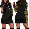 Black Gold Bandana Hoodie Dress