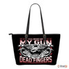 My Gun-Small Leather Tote Bag-Free Shipping