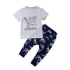 Boy Baby Boy Grey Dinosaur Set