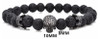Skull & Crown Lava Stone Essential Oil Diffuser Bracelet ☠