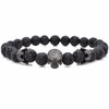 Skull & Crown Lava Stone Essential Oil Diffuser Bracelet ☠
