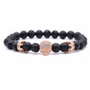 Skull & Crown Lava Stone Essential Oil Diffuser Bracelet ☠